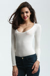 PALM'S LADIES WOOL TENCEL LONG SLEEVE TOP PL701