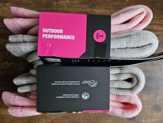 GUARDIAN'S LADIES OUTDOOR PERFORMANCE MERINO WOOL SOCKS GSL202 (2 PER PACK)