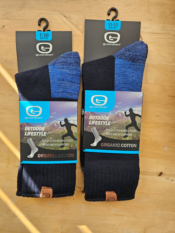 GUARDIAN'S MEN OUTDOOR LIFE STYLE ORGANIC COTTON SOCKS GSM206