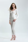 White Swan's Ladies Brushed Thermal Long Sleeve Top, Ivory